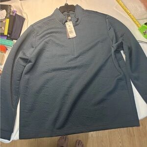 adidas Men's Charcoal Zip-Up Sweater